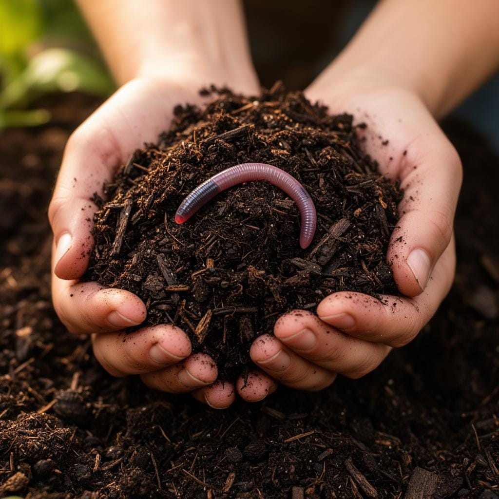Compost orgánico vivo